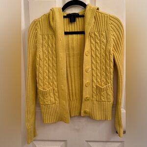 Calvin Klein Jeans Yellow Cable Knit Cardigan